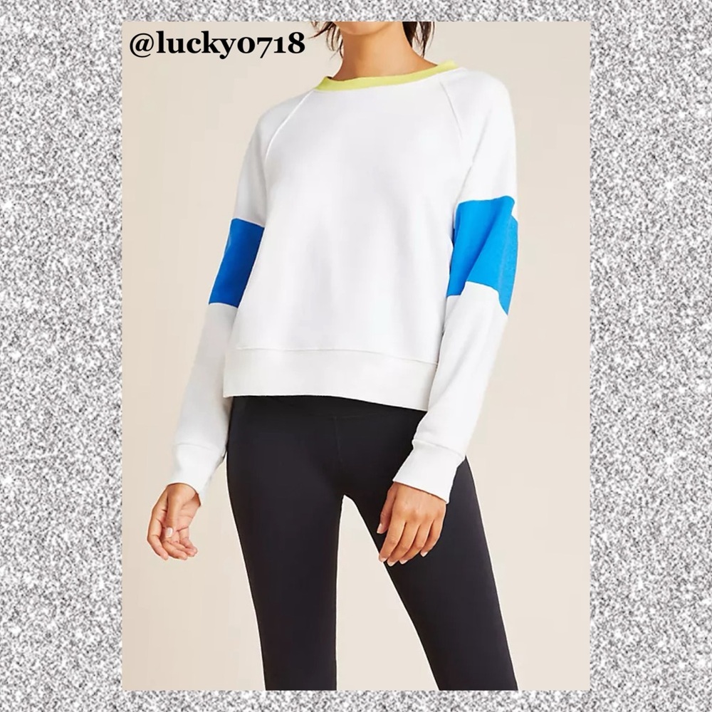 Splits59 White and Blue Women's Top